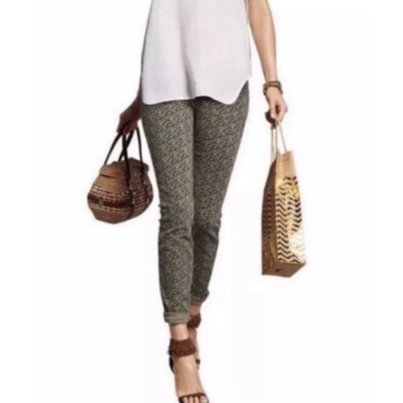 CAbi Skinny Ditsy Floral Print Green Jeans 5083 - Picture 7 of 7